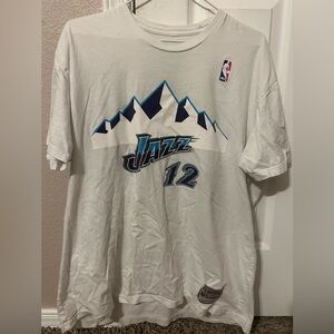 Utah Jazz Shirt Men’s XL White John Stockton #12 Mitchell & Ness Basketball NBA